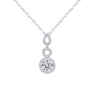 New Gorgeous 925 Silver Diamond Necklace